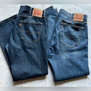 Men’s Levi’s Blue Denim Jeans style 505 & 527 both size 38x32